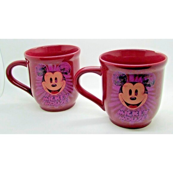 Mickey Mouse Coffee Mug Happy Since 1928 Disney Store Exclusive  Lot Of 2 - Picture 1 of 1